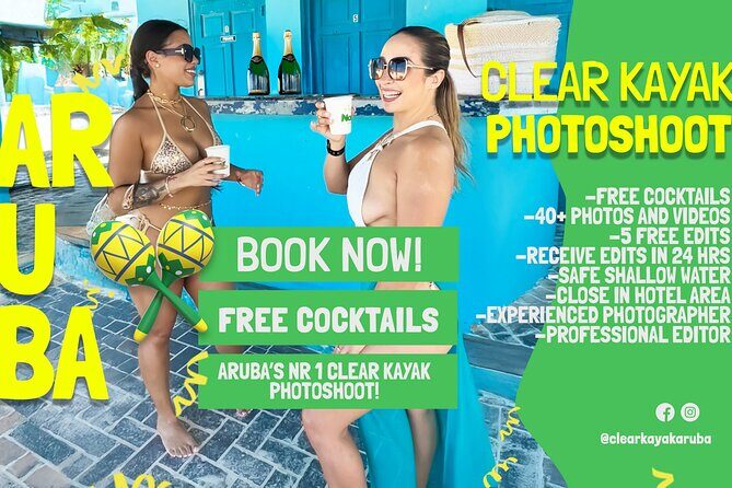 #1 SAFE Clear Kayak Aruba Photo+Video FREE Cocktail Edits in 24hr - Where You Meet in Noord (and Why That Matters)