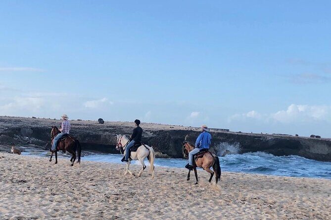 2-Hour Horseback Riding Tour to Little Natural Bridge in Aruba - Stop 2: Little Natural Bridge photo time by the sea