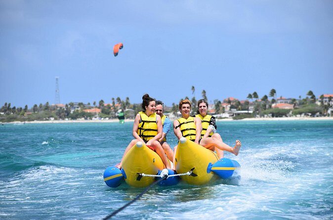 Aruba Banana Boat Fun Ride - Safety Equipment and Staying Comfortable When Things Get Slippery