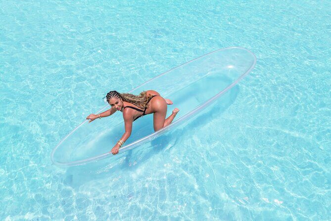 Aruba Clear Kayak Shoot+Free Flowers, Cocktail Videos Edits 24hrs - A 30-Minute Clear Kayak Photoshoot in Aruba’s Hotel Area
