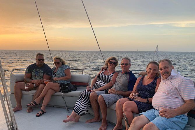 Aruba Happy Hour Sunset Sail with Savory Bites and Cocktails - Getting Your Seat Right on a 40-Foot Trimaran