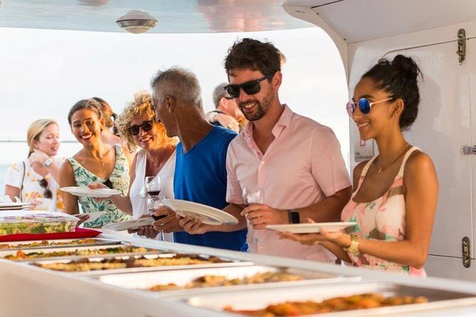 Aruba Sunset Sail with Caribbean Dinner and Live Music - After dinner: raised sails, music again, and the sunset finish