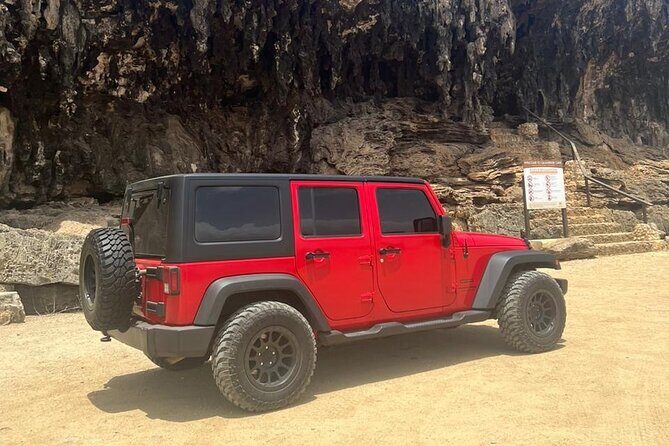 Full day Aruba Island Private Jeep Tour Arikok Park - Drone Shots - Rock formations in Aruba: Casibari and Ayo