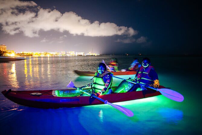 Glow Through the Night with LED Kayak Adventure in Aruba - Surfside Beach Bar Meets the Glow Gear
