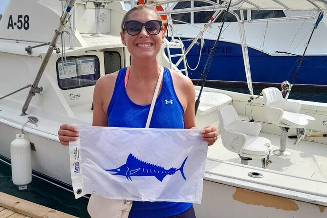 Private Afternoon Fishing Charter in Aruba - The Bertram Carla Setup: Tournament gear, plus a real onboard restroom