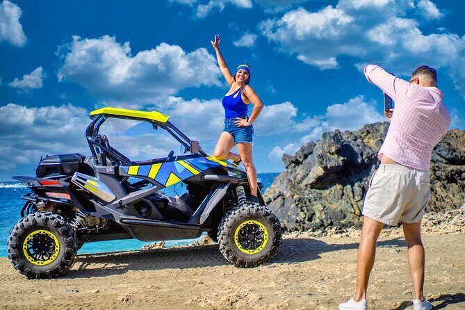 ThrillSeekers: Aruba UTV Tour & Cliff Jump at Natural Pool - Conchi Natural Pool: The 100 Steps, the Swim, and Snorkel Time
